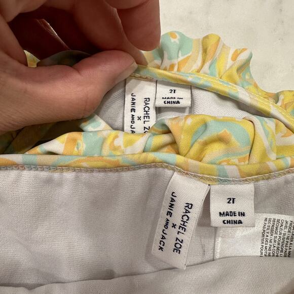 Janie & Jack x Rachel Zoe Pastel Ruffle 2-Piece Swimsuit - Picture 9 of 10
